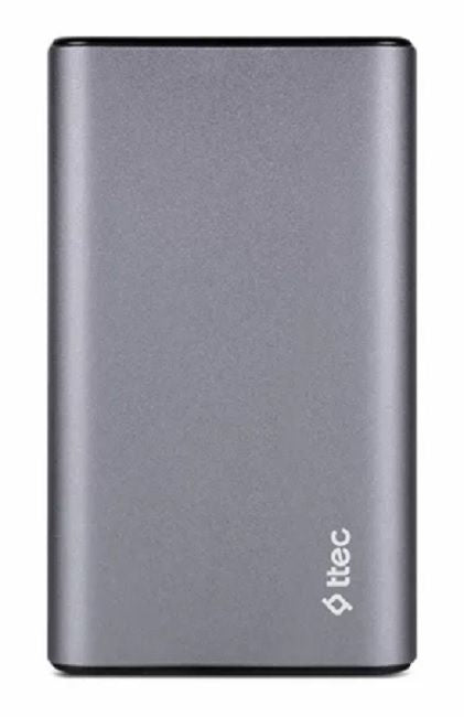 Портативна батерия ttec - ReCharger Pro, 15 000 mAh, сива