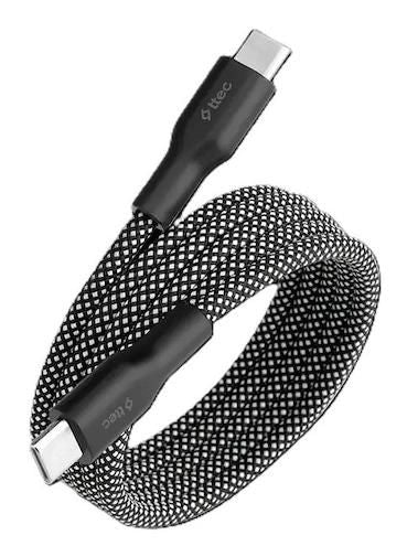 Кабел ttec - AlumiCable Stick, Type-C/Type-C, 60W, сив