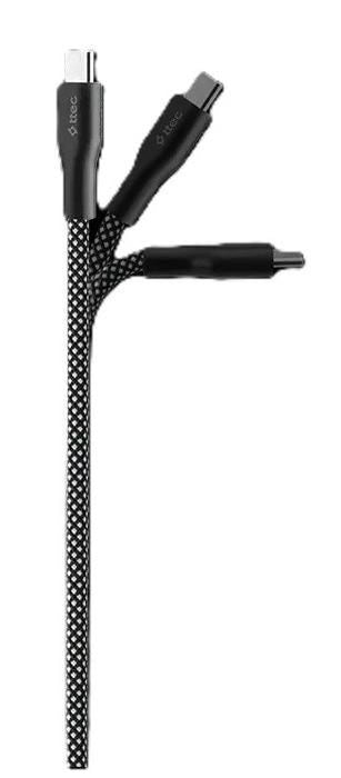 Кабел ttec - AlumiCable Stick, Type-C/Type-C, 60W, сив
