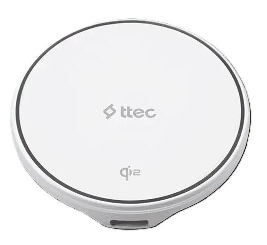 Безжично зарядно Ttec – AirCharger M Pro, 15W, Qi2, бяло