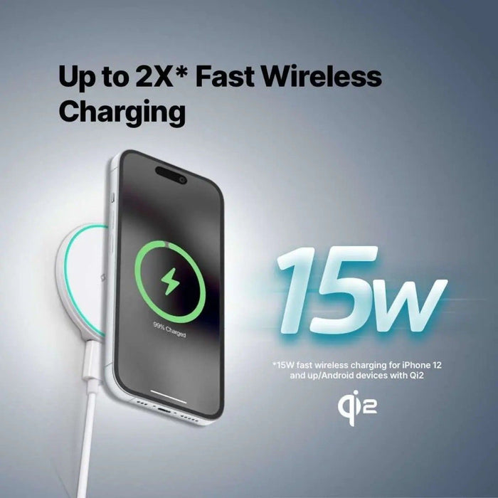 Безжично зарядно Ttec – AirCharger M Pro, 15W, Qi2, бяло