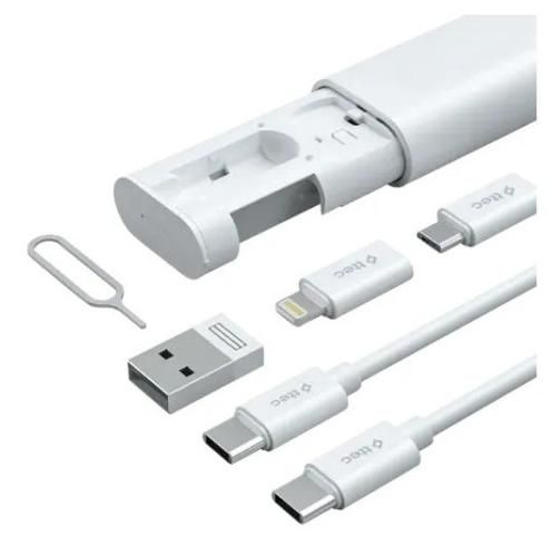 Комплект кабели ttec - Multi Functional 7in1, бял