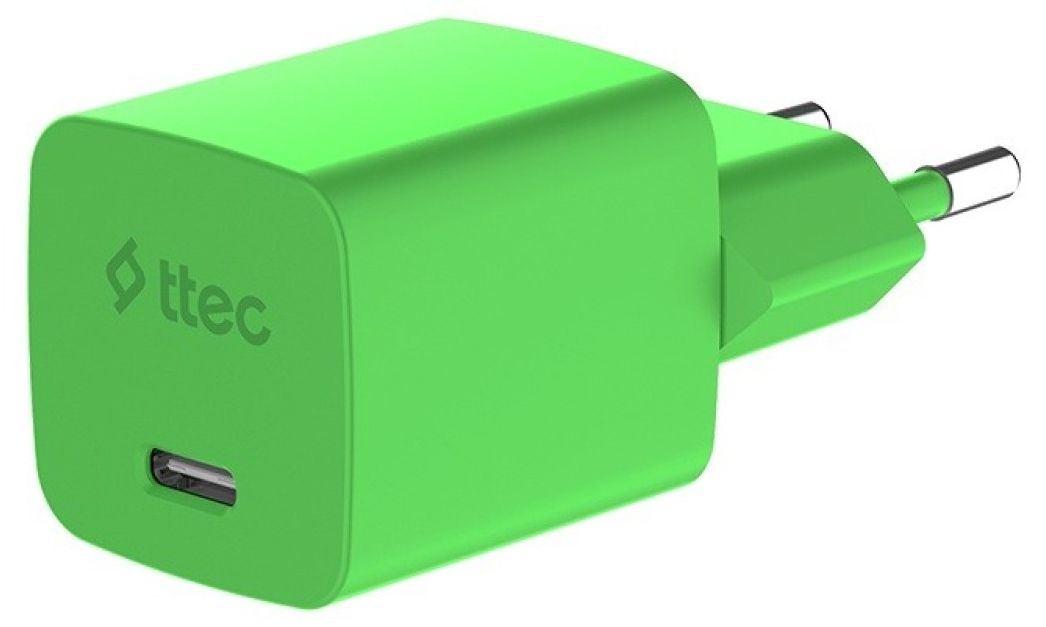 Зарядно устройство ttec - SmartCharger, 45W, USB-C, зелено