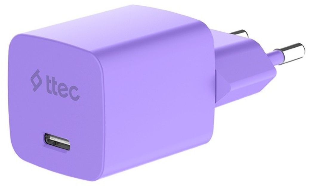 Зарядно устройство ttec - SmartCharger, 45W, USB-C, лилаво