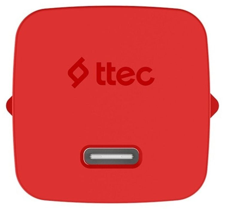 Зарядно устройство ttec - SmartCharger, 45W, USB-C, червено