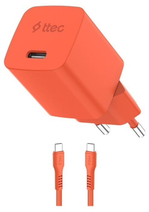 Зарядно устройство ttec - SmartCharger, 45W, USB-C, оранжево