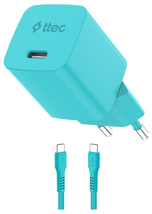 Зарядно устройство ttec - SmartCharger, 45W, USB-C, синьо
