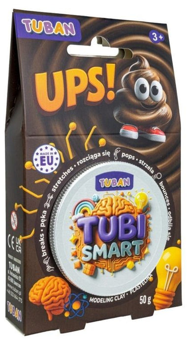 Сензорна маса за моделиране Tuban - Tubi Smart, 50 g, кафява