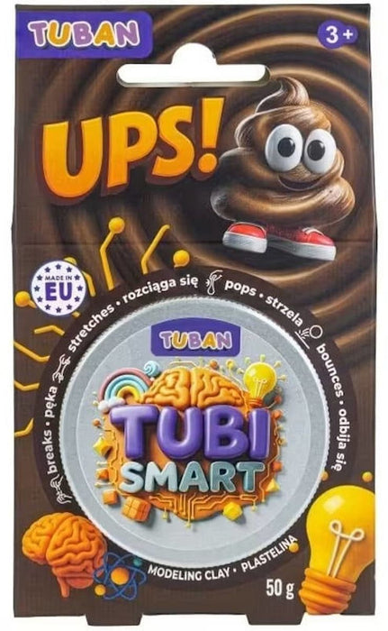 Сензорна маса за моделиране Tuban - Tubi Smart, 50 g, кафява