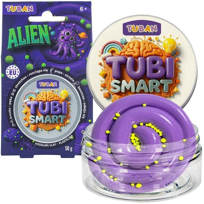 Сензорна маса за моделиране Tuban - Tubi Smart, Alien, 50 g, лилава