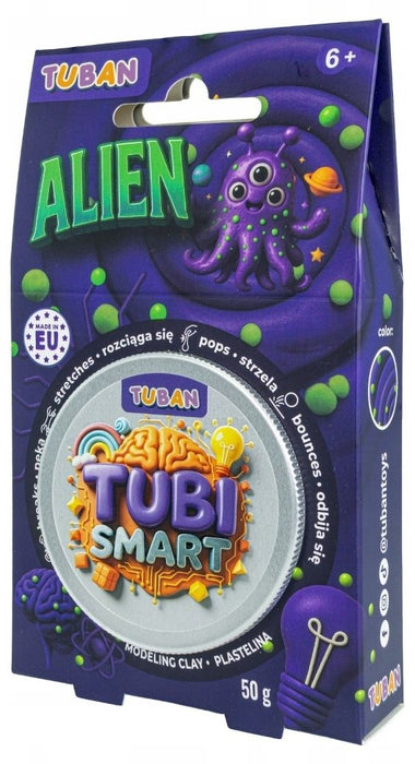 Сензорна маса за моделиране Tuban - Tubi Smart, Alien, 50 g, лилава