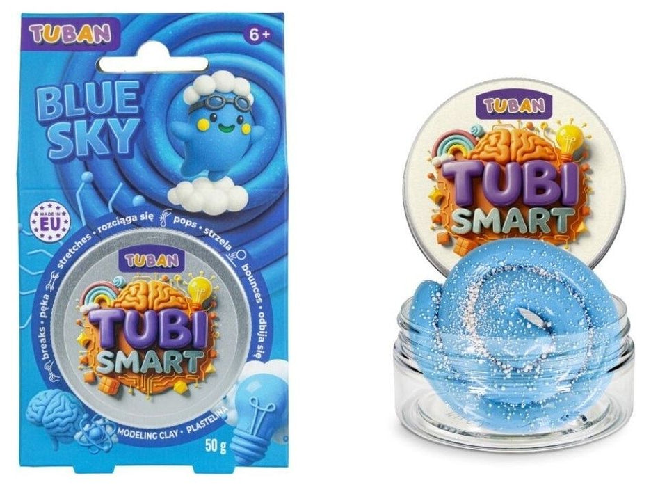 Сензорна маса за моделиране Tuban - Tubi Smart, 50 g, Blue sky