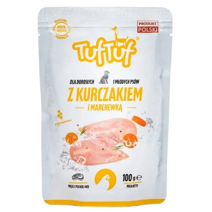 TUF TUF с пиле и моркови - мокра храна за кучета - 100гр
