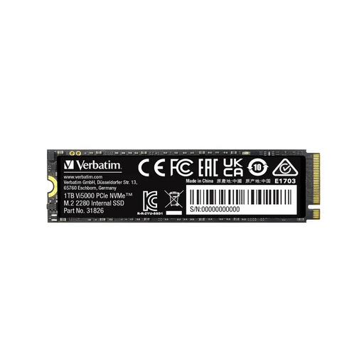 Твърд диск Verbatim Vi5000 Internal PCIe NVMe M.2 SSD 1TB