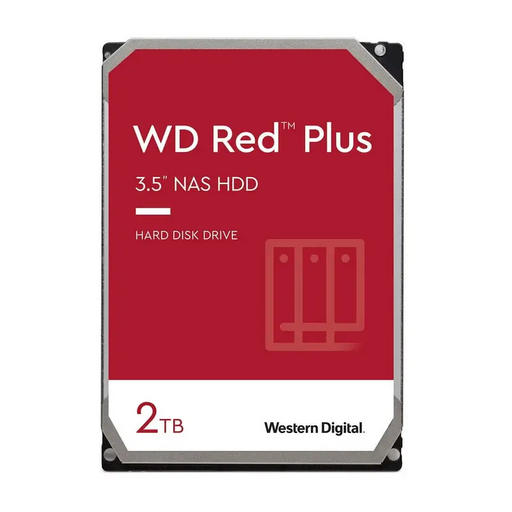 Твърд диск Western Digital Red 2TB Plus (3.5’ 128MB 5400 RPM