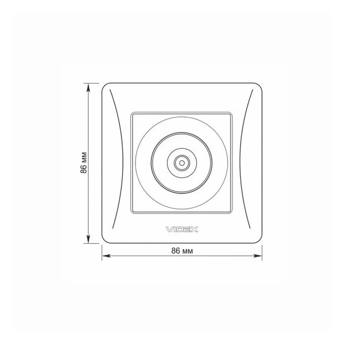 TV РОЗЕТКА VF-BNSK1TVME-BG BINERA VIDEX - ГРАФИТ