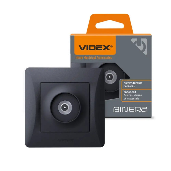 TV РОЗЕТКА VF-BNSK1TVME-BG BINERA VIDEX - ГРАФИТ