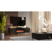 ТВ шкаф Cama CORTINA 180x40x60 черен + черна камина