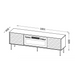 ТВ шкаф Cama CORTINA 180x40x60 черен/орех + черна камина