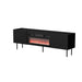 ТВ шкаф Cama LUCCA 180x40x59 черен + черна камина
