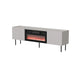 ТВ шкаф Cama LUCCA 180x40x59 кашмир + черна камина