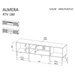 ТВ шкаф ALMERA 180.5x42x52.5 орех/кашмир + черна камина