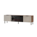 ТВ шкаф ALMERA 180.5x42x52.5 орех/кашмир + черна камина