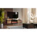 ТВ шкаф Cama CORTINA 180x40x60 черен/орех + черна камина