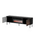 ТВ шкаф Cama CORTINA 180x40x60 черен/орех + черна камина