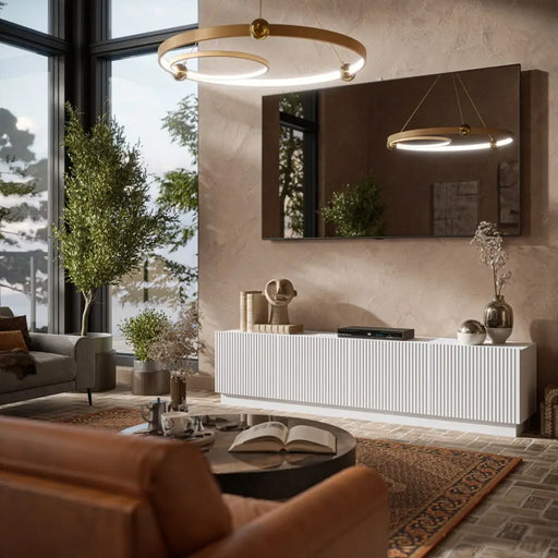 ТВ шкаф Cama LIVERTI 200x42x48 бял