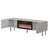ТВ шкаф Cama LUCCA 180x40x59 кашмир + черна камина