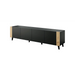 ТВ шкаф FARO 200x42x52 черен мат + дъб крафт