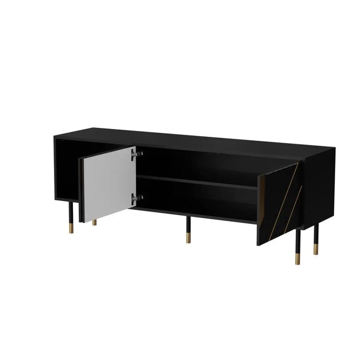 ТВ шкаф Cama 3D MOUNTAIN 154x40x55 черен + златен