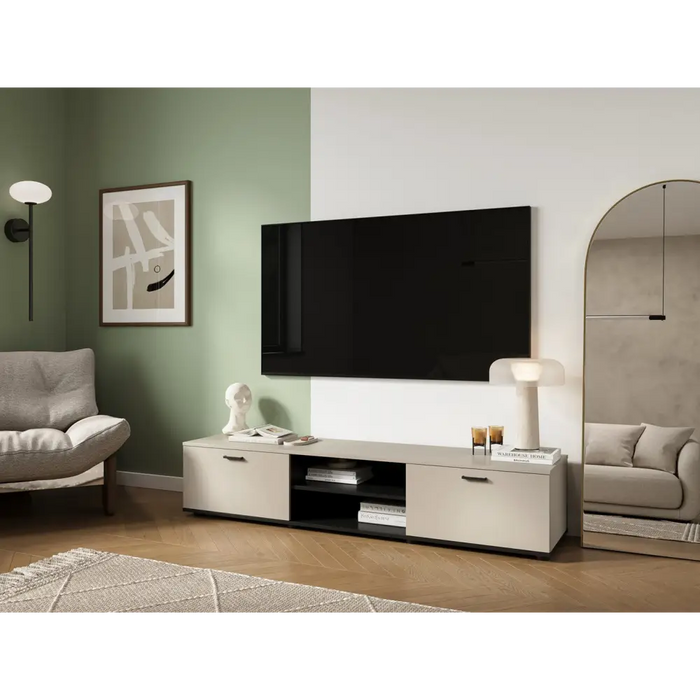 ТВ шкаф Cama SOHO 180x43x37 кашмир + черен