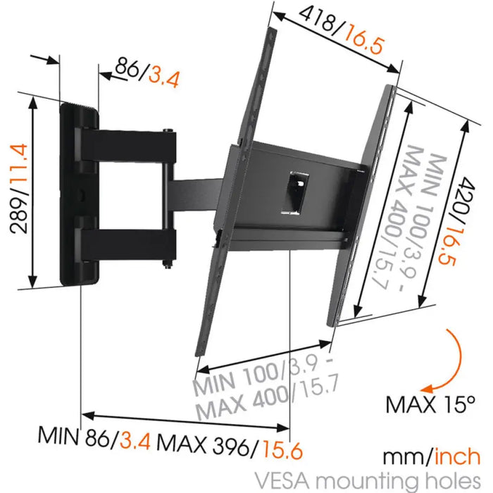 TV СТОЙКA VOGELS MA3040 ЧЕРЕН