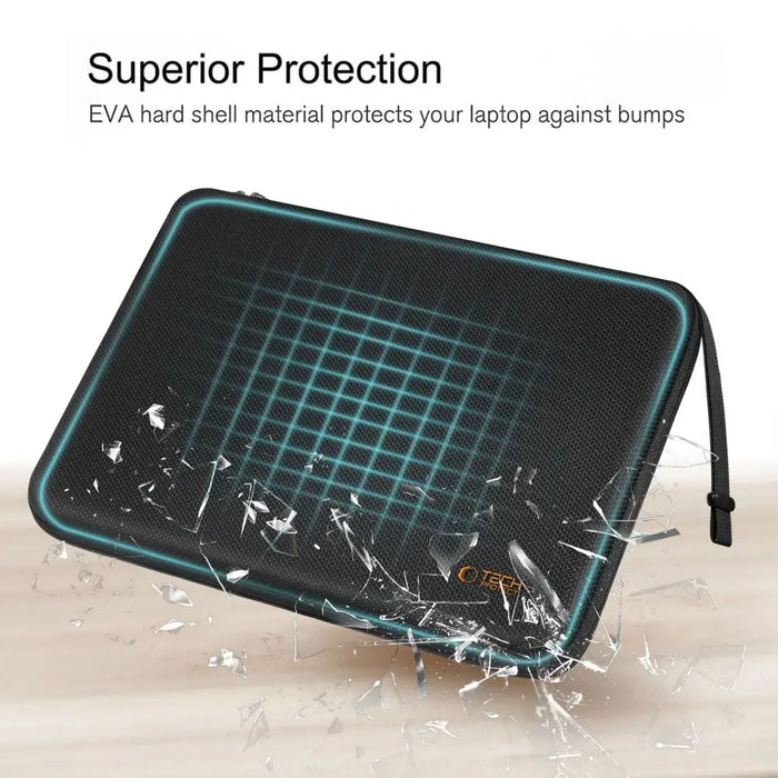 Твърд калъф Tech-Protect за 15-16 лаптопа - черен и оранжев