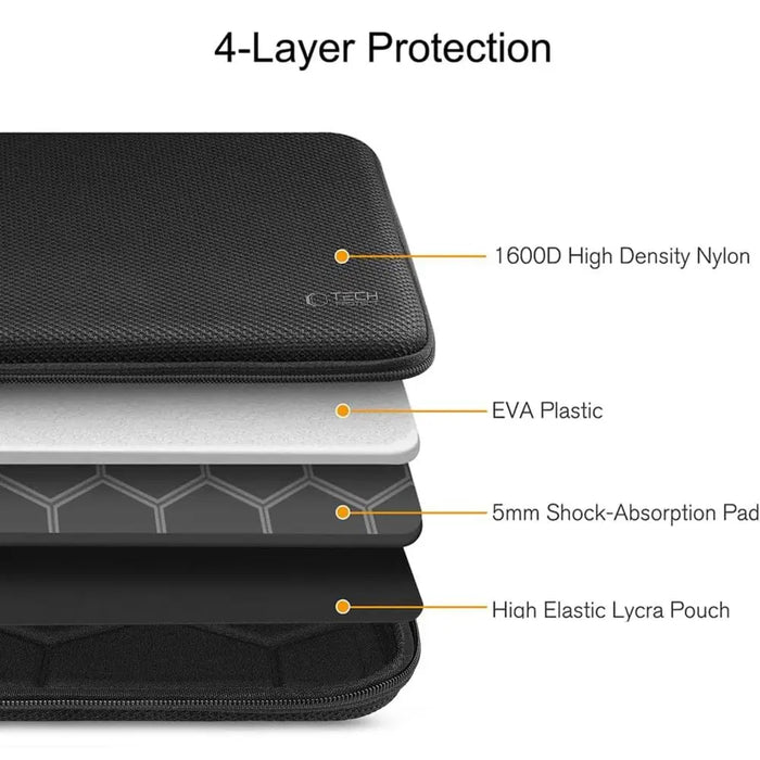 Твърд калъф Tech-Protect за лаптоп 15-16’’ - черен