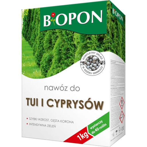 ТВЪРД ТОР ЗА TУИ И КИПАРИСИ 1KG BIOPON