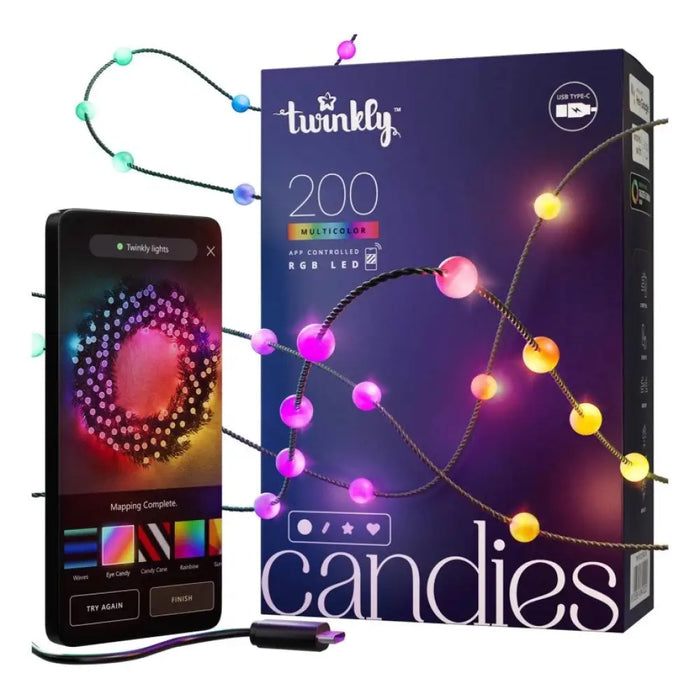 Twinkly Candies LED коледни лампички за елха TWKP200RGB-G 6