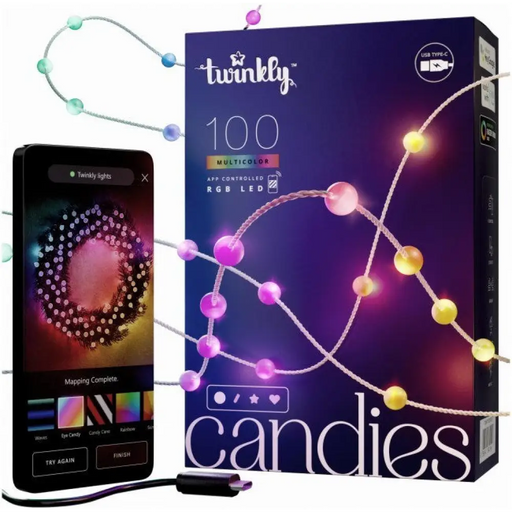 Twinkly Candies LED лампички за коледна елха TWKP100RGB-T 6