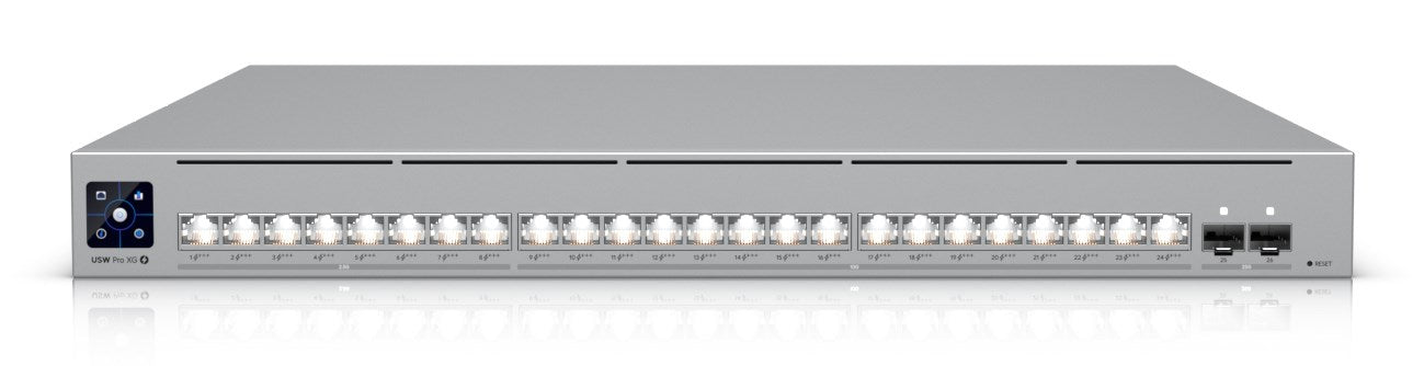 Ubiquiti UniFi Pro XG 24 PoE Управляем L2/L3 10G Ethernet (100/1000/10000) Захранване през Ethernet (PoE) 1U Сив