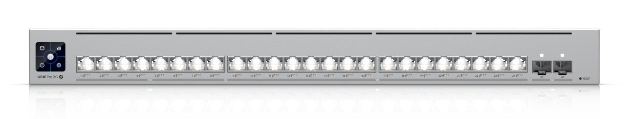 Ubiquiti UniFi Pro XG 24 PoE Управляем L2/L3 10G Ethernet (100/1000/10000) Захранване през Ethernet (PoE) 1U Сив
