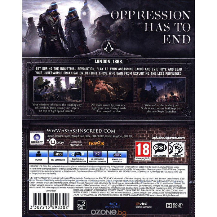 Игра Assassin's Creed Syndicate (PS4)