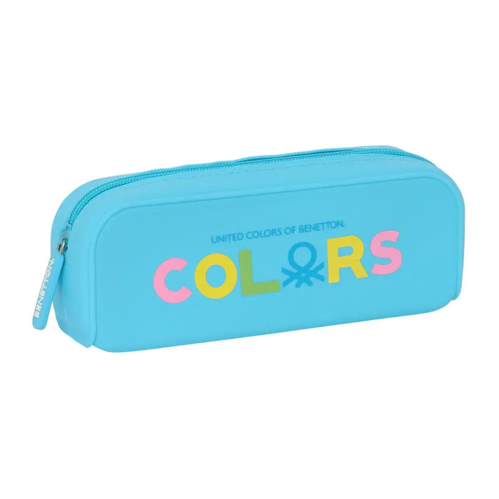 Ученически несесер Benetton Spring Небесно синьо 18.5 x 7.5