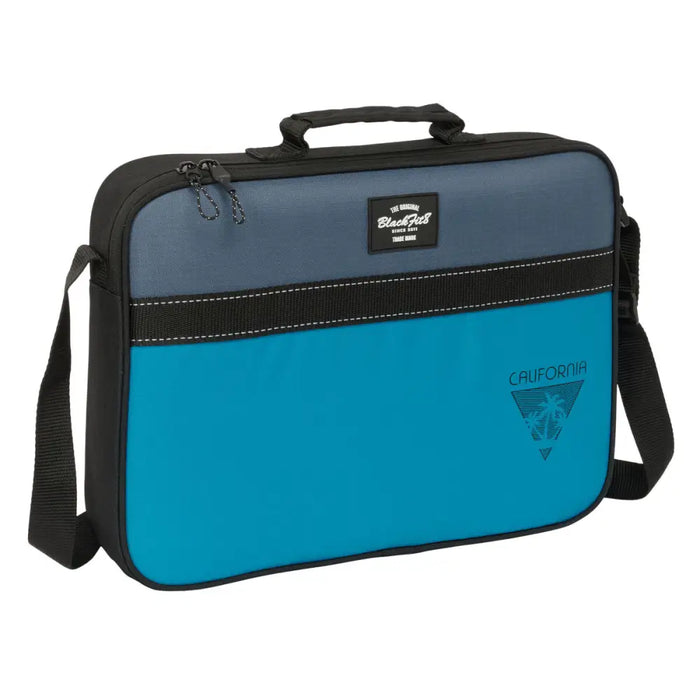 Ученическа Чанта BlackFit8 California Син Черен 38 x 28 x 6