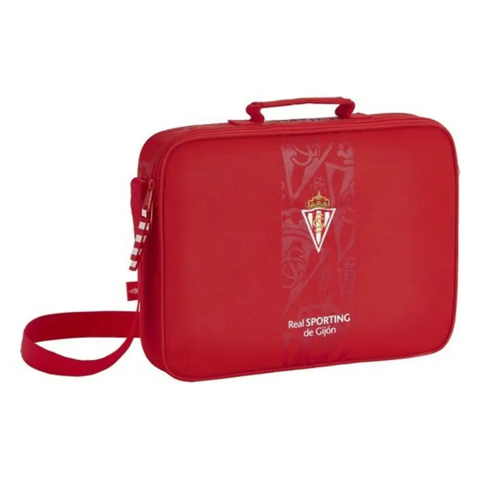 Ученическа Чанта Real Sporting de Gijón Червен (38 x 28 x 6