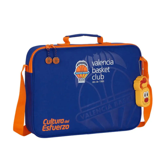 Ученическа Чанта Valencia Basket Син Оранжев (38 x 28 x 6