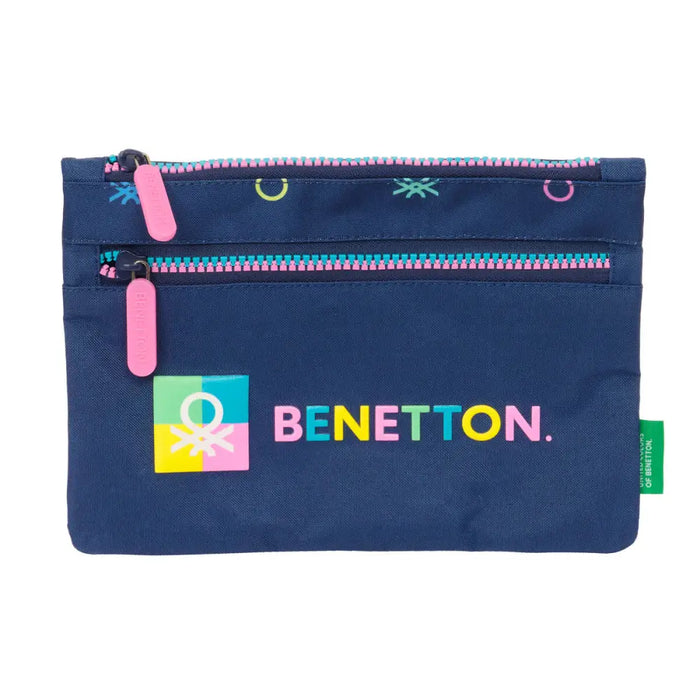 Ученически несесер Benetton Cool Морско син 23 x 16 x 3 cm