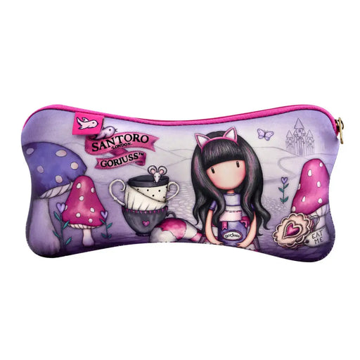 Ученически несесер Gorjuss Cheshire cat Лилав (22 x 11.3 x