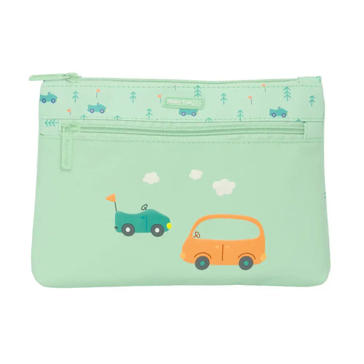 Ученически несесер Safta Coches Кола Зелен 23 x 16 x 3 cm